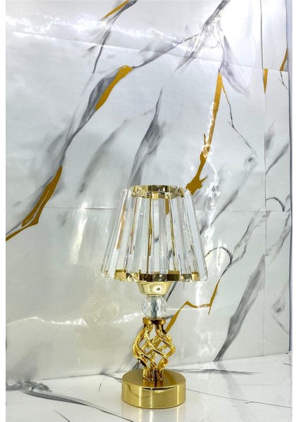 Gold Kaplama Mini Burgu Ayaklı Konik Kristal Cam Şapkalı Modern Abajur Modelleri fiyatları