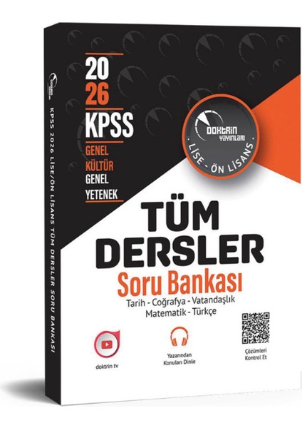 2026 Kpss Lise Ön Lisans 8 Deneme + Kpss Tüm Dersler Soru Bankası + 1 Kpss Deneme Hediye modelleri