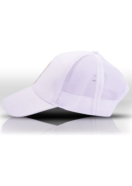 Beauty Girl Fileli Beyaz Beyzbol Kadın Şapka Trucker Cap