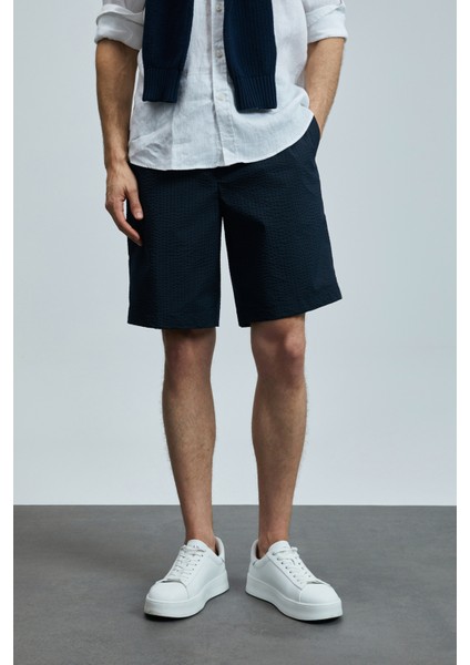 Cosmo Spor Erkek Chino Şort Slim Fit Lacivert