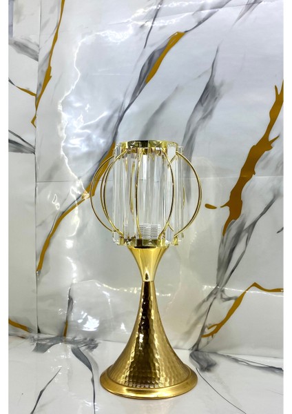 Gold Kaplama Konik Metal Ayaklı Kristal Küre Cam Taşlı Şapkalı Modern Abajur Modelleri fiyatları