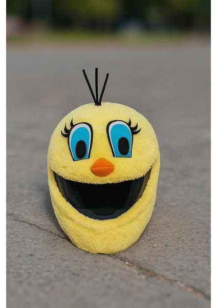 Peluş Kask Kılıfı Aksesuarı Tweety