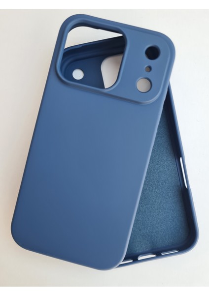 iPhone 17 Pro ile Uyumlu Lansman Içi Kadife Esnek Soft Silikon Kılıf