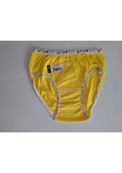 Kız Çocuk Elastan Bato - Slip - Külot - 12 Adet -Çok Renkli