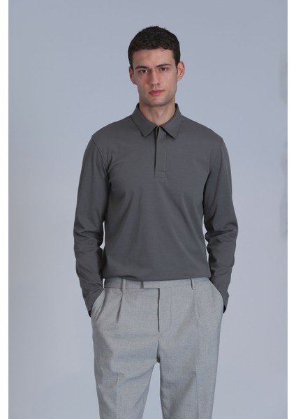 Evan Erkek Uzun Kol Tişört Siyah