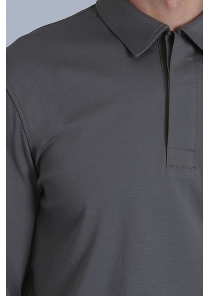 Evan Erkek Uzun Kol Tişört Siyah