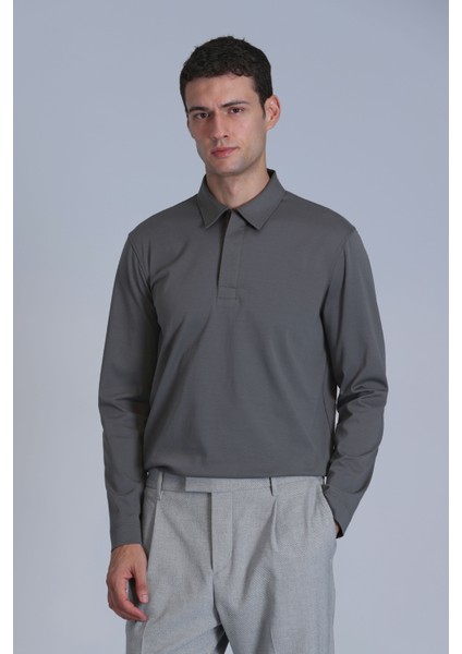 Evan Erkek Uzun Kol Tişört Siyah