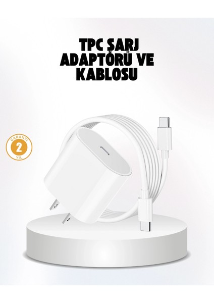 iPhone ve iPad Uyumlu 20W Güvenli Usb-C Hızlı Şarj Adaptörü