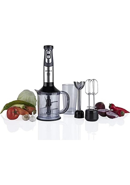 1200W El Blender Seti, 1.2l Hazne, Paslanmaz Çelik Bıçak, Şık Gümüş Renk fiyatları