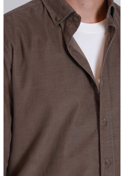 Water Erkek Basic Gömlek Slim Fit Antrasit