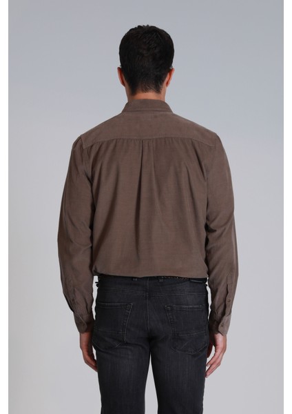 Water Erkek Basic Gömlek Slim Fit Antrasit