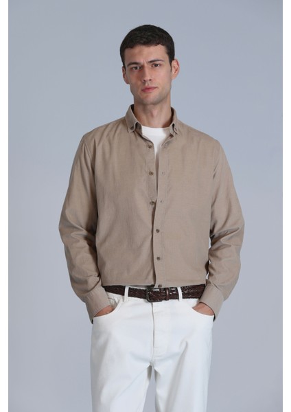 Water Erkek Basic Gömlek Slim Fit Antrasit