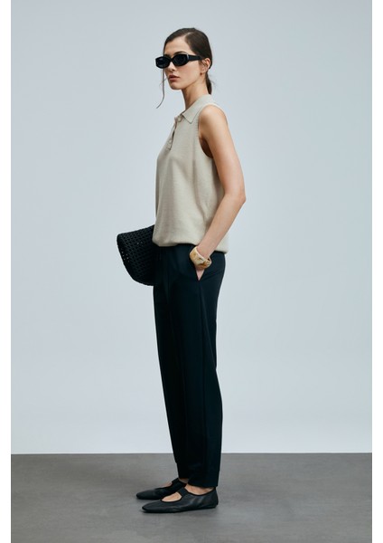 Porto Kadın Pantolon Siyah