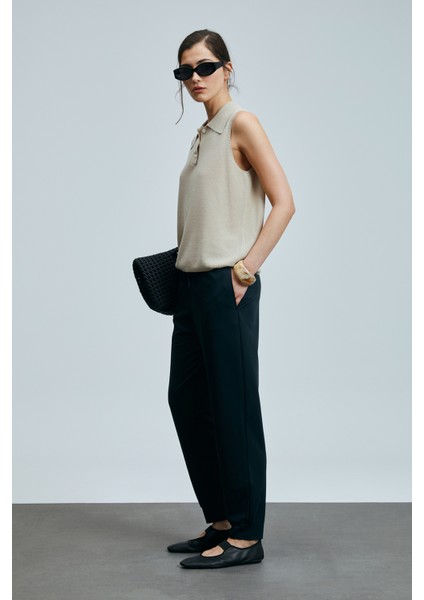 Porto Kadın Pantolon Siyah