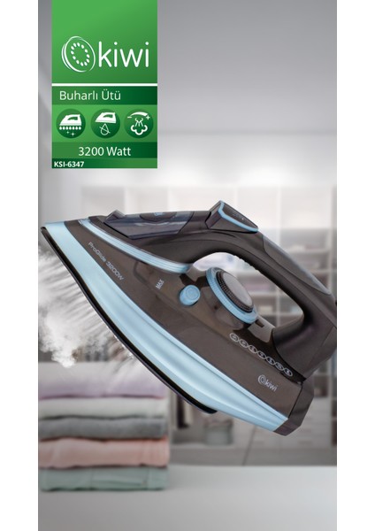 3200W Mavi Akıllı Buharlı Ütü, Hızlı ve Etkili Ütüleme Deneyimi