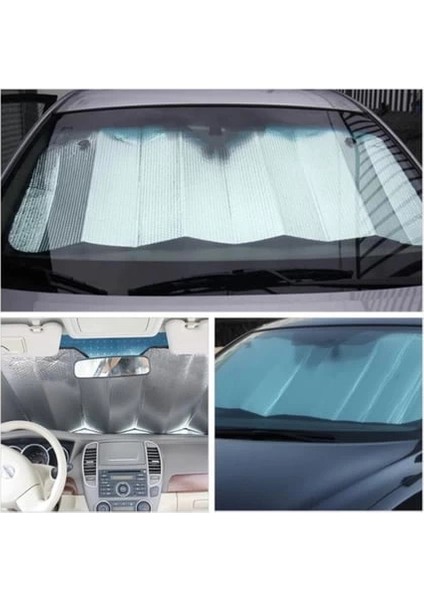 Araç Ön Cam Katlanabilir Güneşlik Uv ve Isı Koruma Renault Megane Fiat Egea Hyundai I20 Opel Astra modelleri