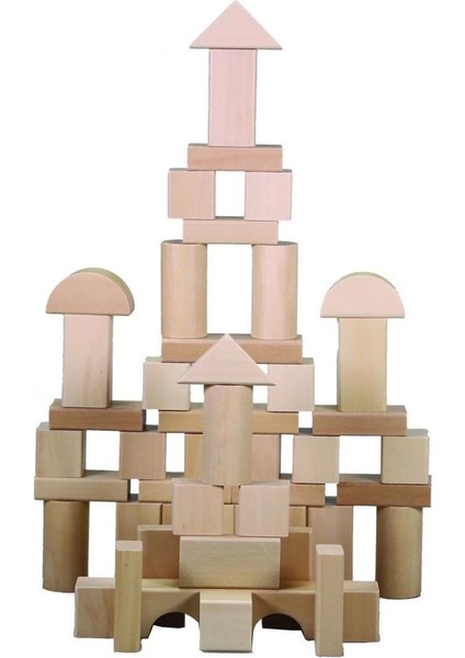 CS-8832 Natural Ahşap Blok Seti 50 Parça -Chiva fiyatları