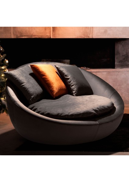 Fotelja Vol3 Koyu Gri Renk Kirlentli Tekli Berjer fiyatları