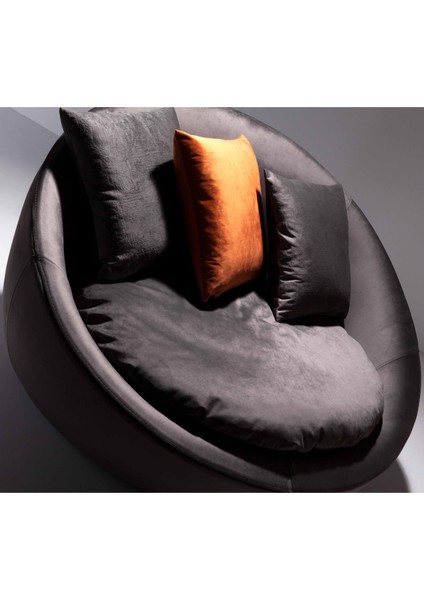 Fotelja Vol3 Koyu Gri Renk Kirlentli Tekli Berjer modelleri