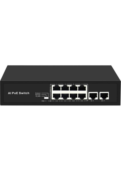 8 Port 10/100 +2 Gigabit Uplink Poe Switch