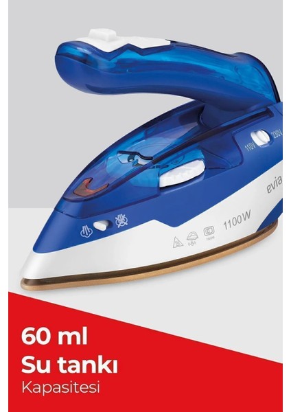 Mavi Seyahat Ütüsü EA-4603, Pratik ve Hafif Tasarım fiyatları