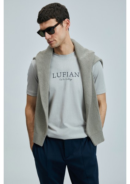 Love Regular Fit Erkek Bej T-Shirt (111020238)