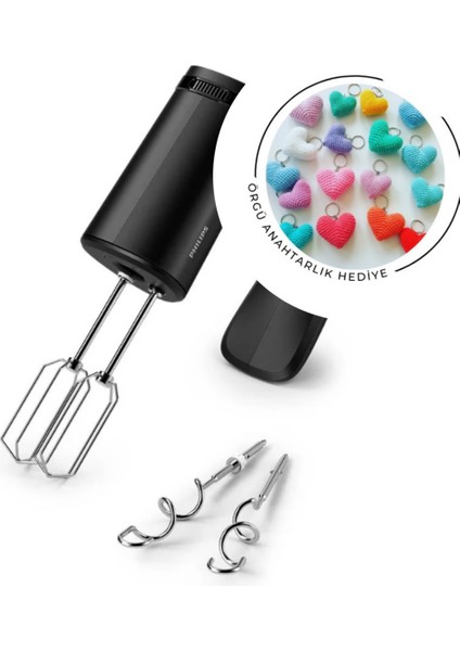 El Mikseri HR3781/00 5000 Serisi, Siyah, Pratik ve Güçlü El Aleti