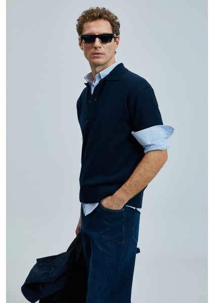 Fresh Erkek Pamuklu Kazak Lacivert