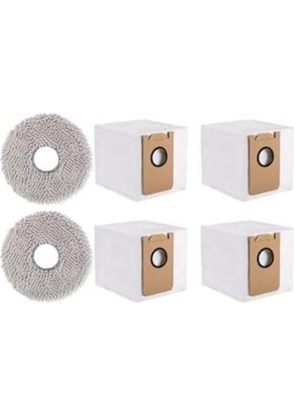 Mi Vacuum Mop X10 PLUS,X20 Plus Uyumlu 2 Ad. Mop Paspas,4 Ad.toz Torbası Yedek Parça Seti-6 Parça