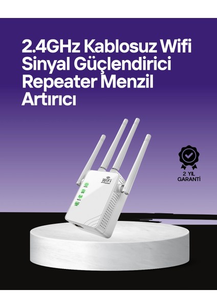 Wps Destekli 2.4ghz + 5ghz Wifi Sinyal Güçlendirici
