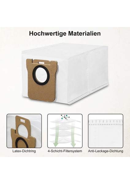 Mi Vacuum S10+S20+X10+X20+MOP PASPAS/X10 PLUS,X20 PLUS,S10 PLUS,S20 Plus Toz Torbası Seti-4 Parça