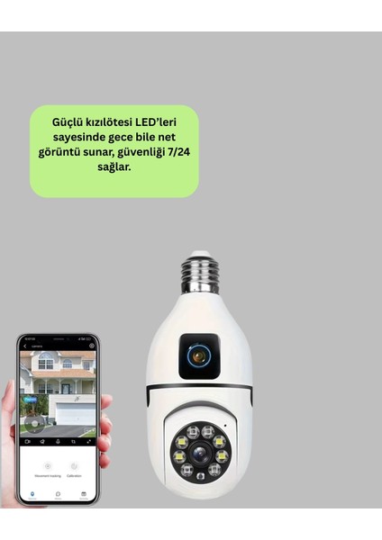 1080P Wifi Ampul Güvenlik Kamerası – Gece Görüş & Uzaktan Erişim fiyatları