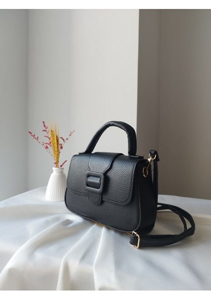 Mini Baget Model Deri Kadın El, Omuz, Çapraz Çanta Siyah fiyatları