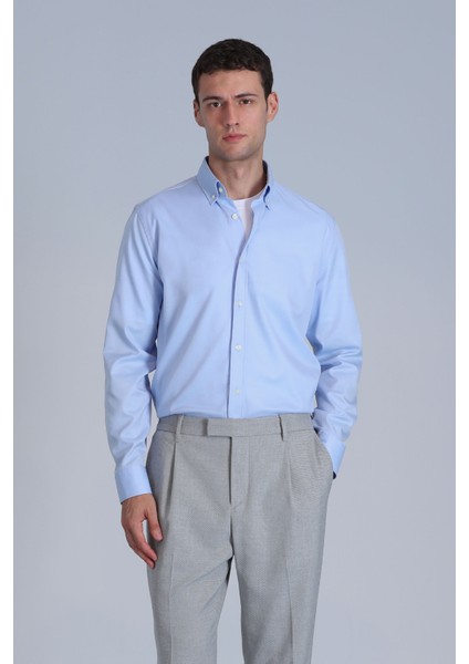 Jakob Erkek Basic Gömlek Slim Fit Beyaz