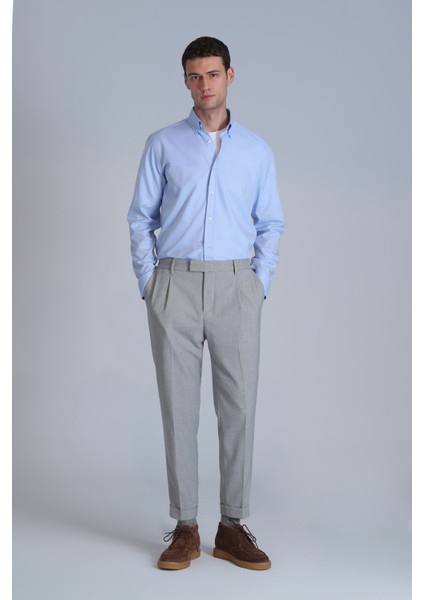 Jakob Erkek Basic Gömlek Slim Fit Beyaz
