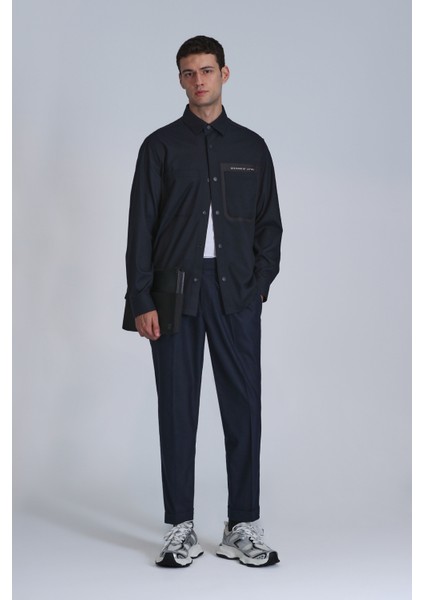 Hard Erkek Basic Gömlek Slim Fit Gri