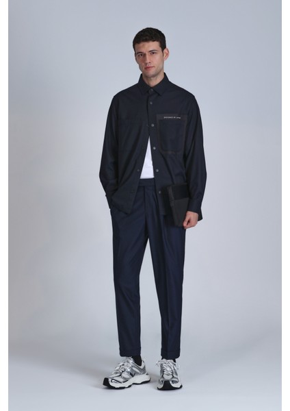 Hard Erkek Basic Gömlek Slim Fit Gri