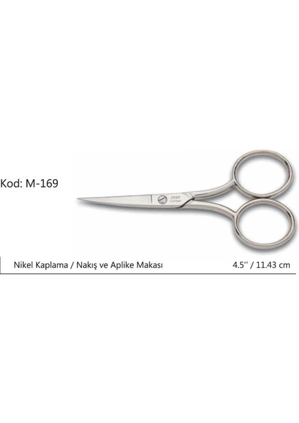 Rose Europe Az Kalın Nakış Makası Süper Kalite No:4,5 11,43 cm