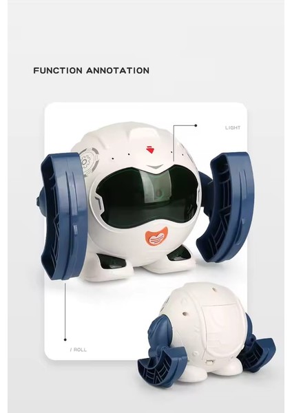 Ses Kontrollü Robot | 360° Hareketli LED Işıklı Akıllı Oyuncak Robot modelleri