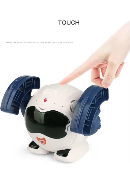 Ses Kontrollü Robot | 360° Hareketli LED Işıklı Akıllı Oyuncak Robot indirimleri