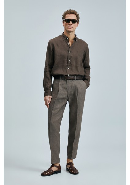 Alberto Smart Erkek Chino Pantolon Comfort Pileli Lacivert