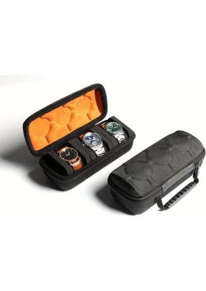 Premium 3 Haneli Darbelere Dayanıklı Saat Saklama Çantası modelleri
