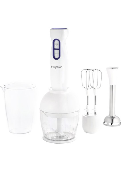 El Blender Seti, Beyaz, Güçlü ve Şık Tasarım