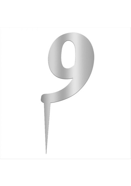 shop Gümüş Renkli Rakam Pasta ve Kek Pleksi-9 modelleri