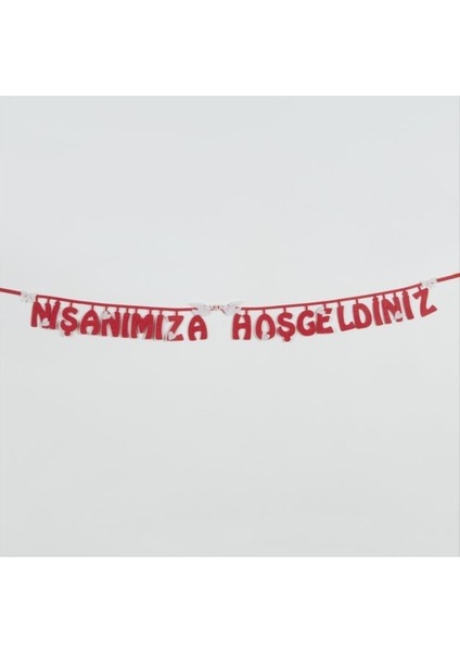 shop Nişanımıza Hoşgeldiniz Keçe Yazı-Mor