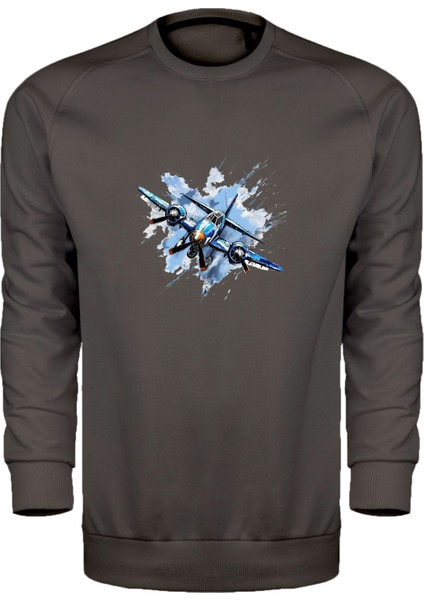 Pervaneli Uçak Unisex Sweatshirt