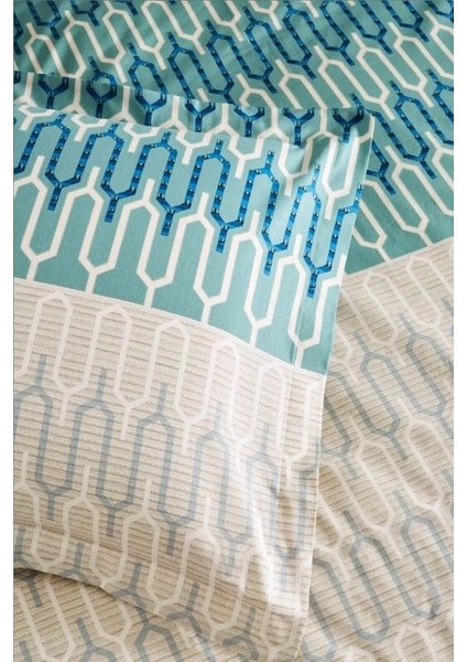 Özdilek Çift Kişilik Ranforce Nevresim Takımı Flame Stitch Mavi modelleri