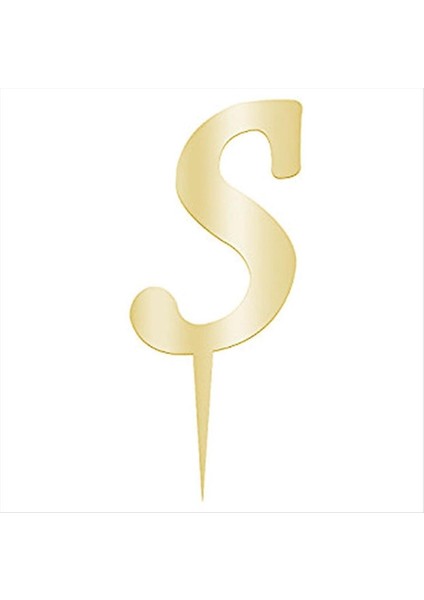 shop Sarı Renkli Harf Pasta ve Kek Pleksi-S