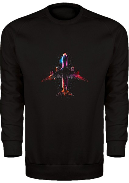 Neon Uçak Unisex Sweatshirt