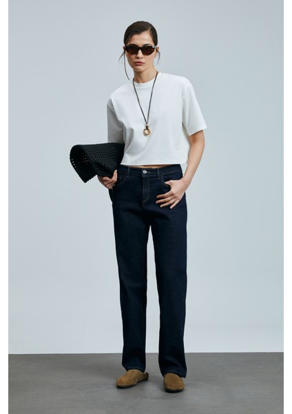 Herme Kadın Pamuklu T- Shırt Siyah